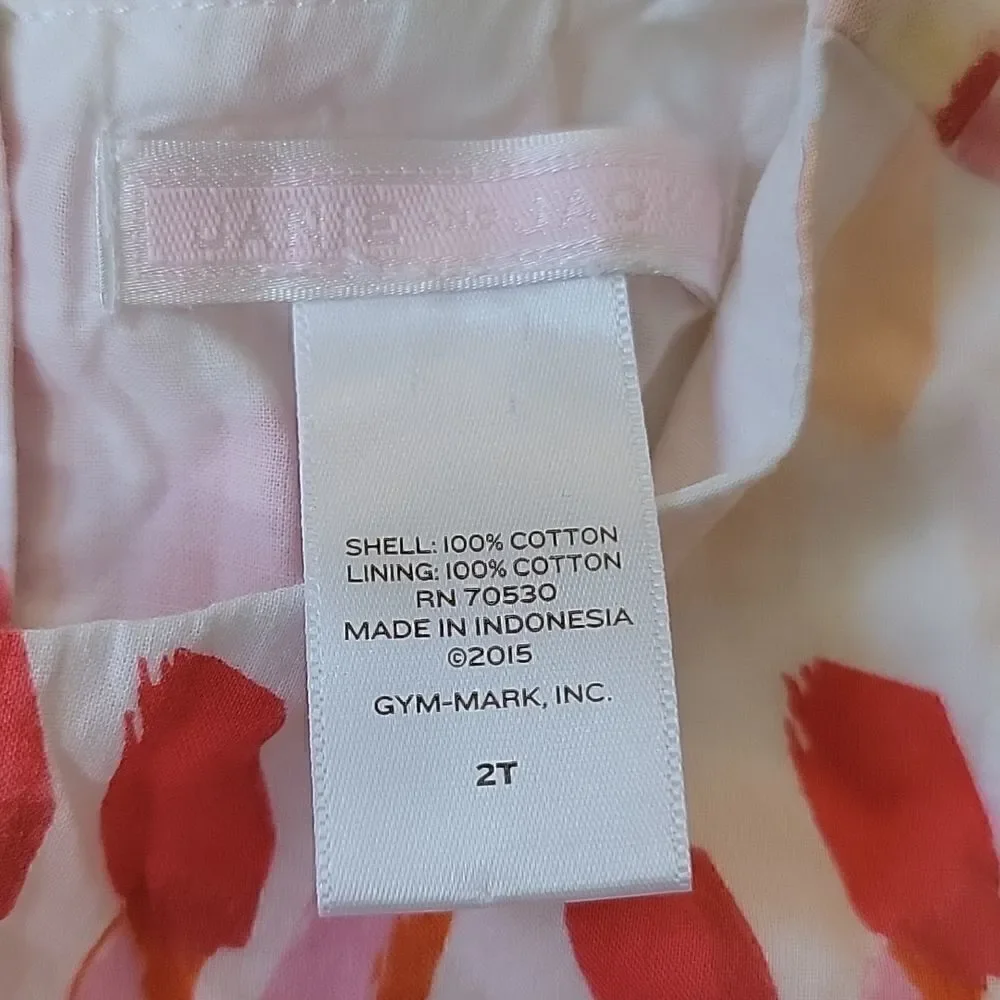 𝅺JANIE AND JACK WATERCOLOR POPPY PRINT DRESS, SIZE 2T